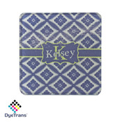 Square DyeTrans Glass Coaster, with White Sublimation Backing, 3.93" x 3.93" x .16". Tempered Textur