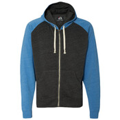 Triblend Raglan Full-Zip Hooded Sweatshirt