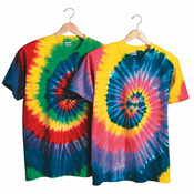 Multi-Color Spiral Tie-Dyed T-Shirt