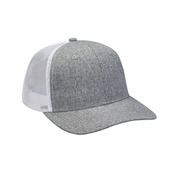 Heather Woven/Soft Mesh Trucker Style Cap