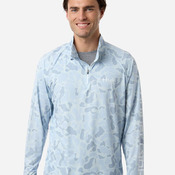 Men's Airweight KC Printed Quarter-Zip Pullover