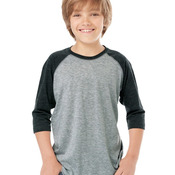 Youth Baseball Fine Jersey Three-Quarter Sleeve Tee