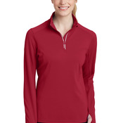 Ladies Sport Wick ® Textured 1/4 Zip Pullover