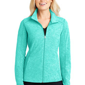 Ladies Heather Microfleece Full Zip Jacket