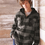 Men's Quilted Flannel Hooded Jacket