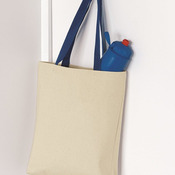 11L Canvas Tote with Contrast-Color Handles