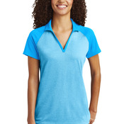 Ladies PosiCharge ® RacerMesh ® Raglan Heather Block Polo