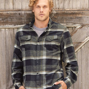 Snap Front Long Sleeve Plaid Flannel Shirt