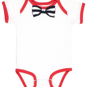 Infant Baby Rib Bow Tie Bodysuit