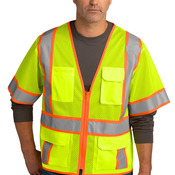 Ansi 107 Class 3 Surveyor Mesh Zippered Two Tone Short Sleeve Vest