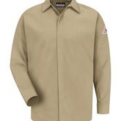 Concealed-Gripper Pocketless Work Shirt