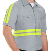 Enhanced Visibility Industrial Work Shirt - Tall Sizes