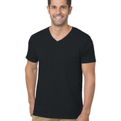 Unisex 4.2 oz., Fine Jersey V-Neck T-Shirt