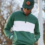 All-American Fleece Colorblocked Quarter-Zip Sweatshirt