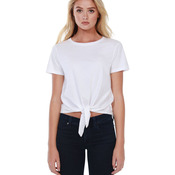 Ladies' Cotton Tie Front T-Shirt