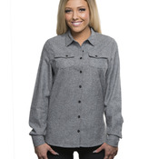 Ladies' Solid Flannel Shirt