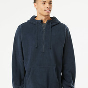 Polar Fleece Quarter-Zip Hooded Pullover