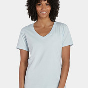 Garment-Dyed Women's V-Neck T-Shirt