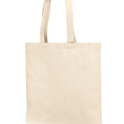 12 oz., Cotton Canvas Tote Bag With Self Fabric Handles