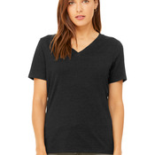 Women's Relaxed Heather CVC V Neck Tee