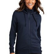 Ladies Smooth Fleece Hooded Jacket