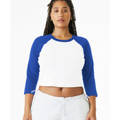 Ladies' Micro Ribbed 3/4 Raglan Baby Tee