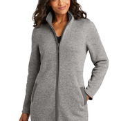 Ladies Arc Sweater Fleece Long Jacket