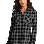 Ladies Plaid Flannel Shirt